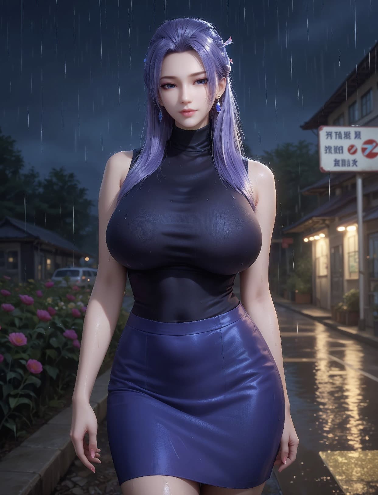 天行九歌-紫女-Ai国漫绘画